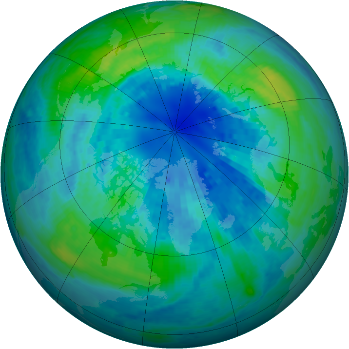 Arctic ozone map for 06 October 2002